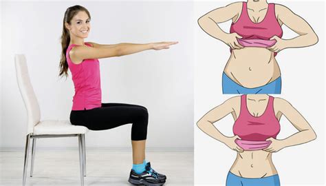 Reduce Your Belly Fat While Sitting Down - 5 Chair Exercises