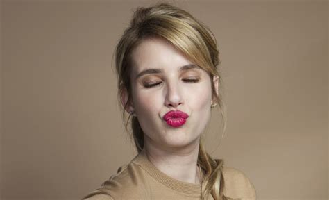 Images Emma Roberts Dark Blonde Face Hair Red lips Celebrities