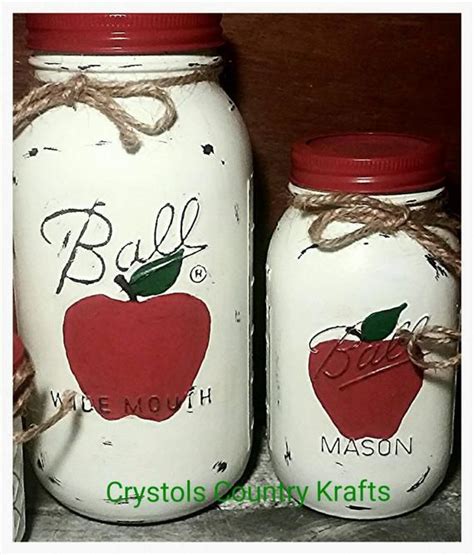 Apple canisters apple kitchen set utensil jar apple soap | Etsy in 2021 ...