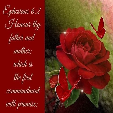 Honour thy father and mother ecard Ephesians 6:2 (KJV) | King james bible verses, Ephesians, Kjv