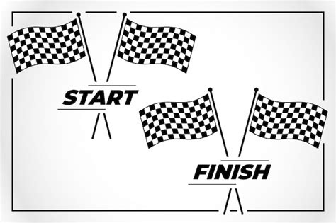 Free Vector | Checkered flag for start and finish race