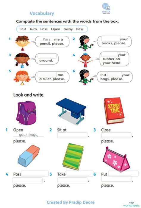 Vocabulary worksheet. Interactive worksheet | TopWorksheets