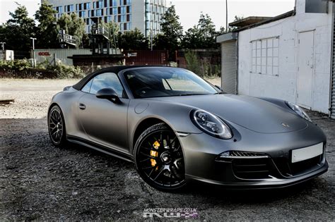 Porsche 911 GTS satin dark grey wrap | Monsterwraps