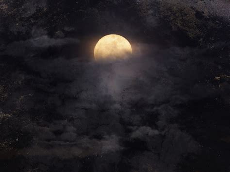 Abstract Night Sky With Full Moon For Halloween Background Stock Photo - Download Image Now - iStock