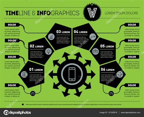 Horizontal Infographic timeline Stock Vector by ©thebackground 131305518