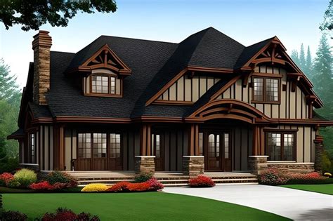 Premium Photo | Exterior design home tudor