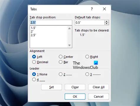 How to set up and use Tab Stops in Microsoft Word