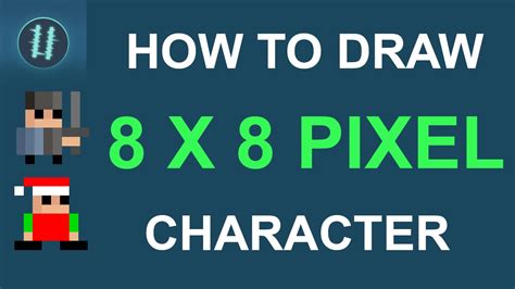 How To Pixel Art Tutorials [3] - Draw 8x8 Pixel Character - YouTube