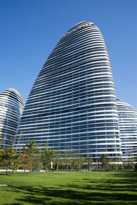 In Asia, Beijing, China, Modern Architecture, Wangjing SOHO Editorial Photography - Image of ...