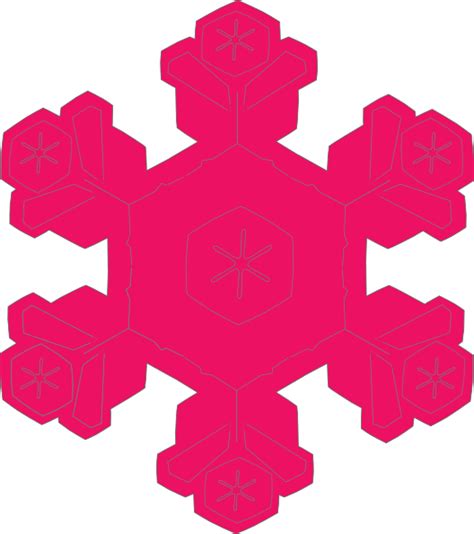 Pink Snowflake Clip Art at Clker.com - vector clip art online, royalty free & public domain