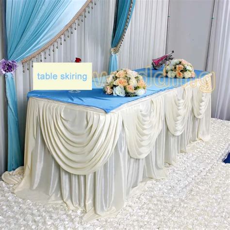 Tableskirt table cover belt table skirt wedding props supplies table skirting 3 meters long-in ...