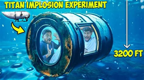 Titan Implosion Experiment | Pressure Crushed 200ltr Steel Drum | Mad ...