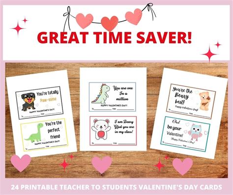 Valentine's Day Classroom Cards, Teacher To Students Valentine's Day Cards | Made By Teachers