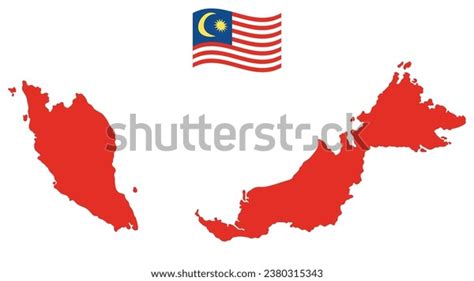 Map Malaysia Malaysian Flag Stock Vector (Royalty Free) 2380315343 ...