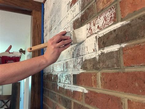 How to update a brick fireplace with a unique paint technique | Postcards from the Ridge