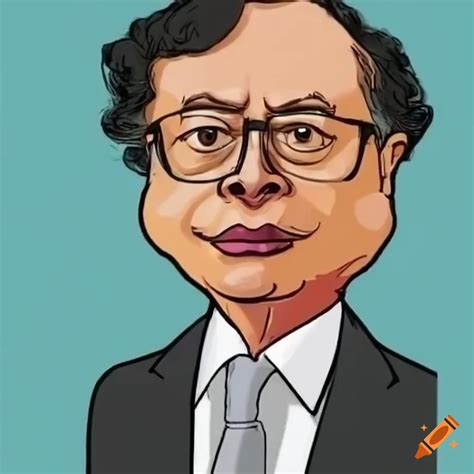 Cartoon depiction of gustavo petro urrego