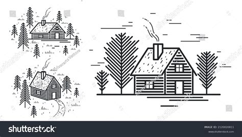 4,131 Cabin Line Drawing Images, Stock Photos & Vectors | Shutterstock