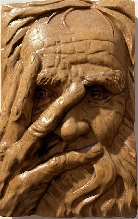 Wood Carving OLD MAN 8.5 X 5.5 X 1.5 Wall - Etsy