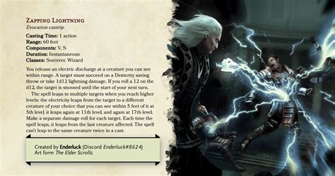 New Cantrip: Zapping Lightning - Spells Collection : DnDHomebrew ...