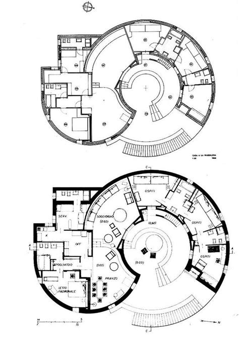 Circular House with Spiral Staircases