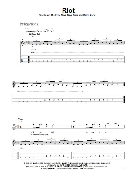 Riot by Three Days Grace - Guitar Tab Play-Along - Guitar Instructor