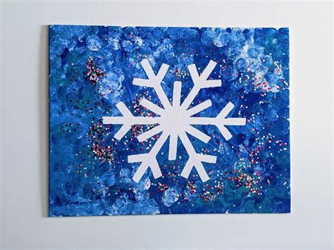 Beautiful and Super Simple Snowflake Painting for Kids - Crafting A Fun Life