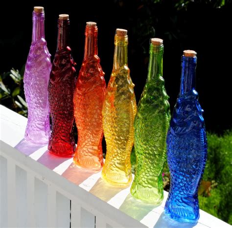 Decorative Colored Glass Bottles - http://www.discoveredweb.com ...