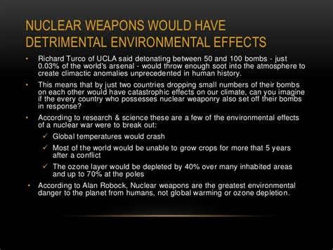 Nuclear Weapons: Their Effect On Us & Our World - Courtney Carter