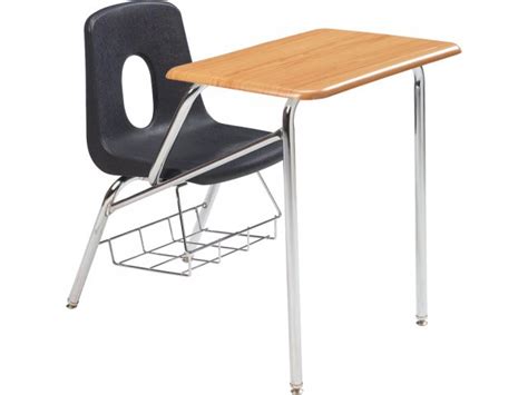 Poly Student Chair Desk - WoodStone Top 16"H, Student Chair Desks