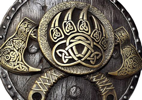 Norse wall art viking axe on shield pagan decor Bearded axe | Etsy | Celtic bear, Viking bear ...