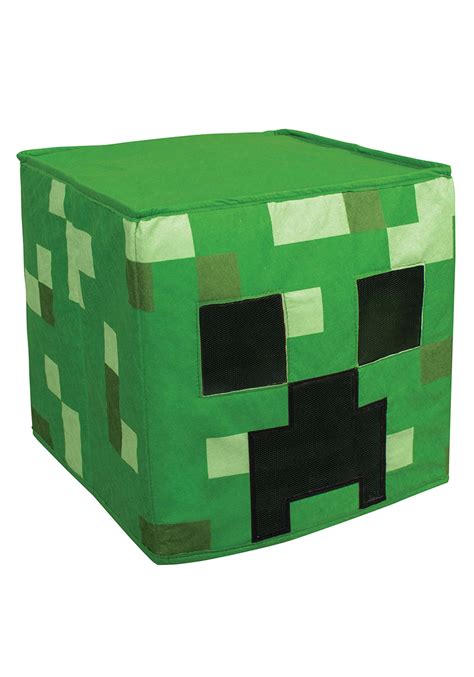 Adult Minecraft Creeper Block Head Mask