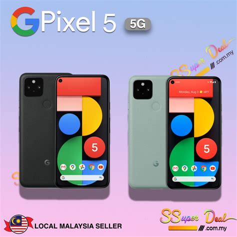 Google Pixel 5 128GB 5G Smartphone (Sorta Sage / Just Black) Sorta Sage JP SET | New PGMall