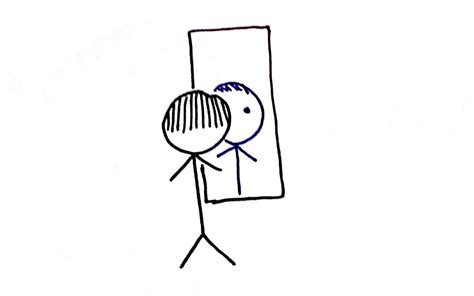 Video selfie | A stick person standing in front of a mirror … | Flickr