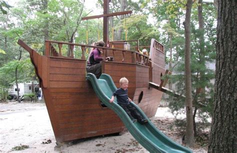 A pirate ship at the camp playground. Our kids would love to have this ...