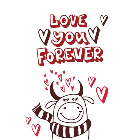 Premium Vector | Lovely illustration for valentines day. love you ...