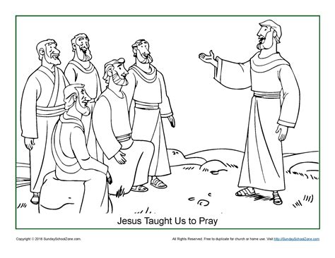 Jesus Prays Coloring Page