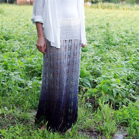 Crochet Pattern Mermaid Skirt pineapple Stripes Women Maxi - Etsy