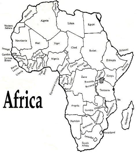 printable african map with countries labled | Free Printable Maps: Printable Africa Map | Africa ...