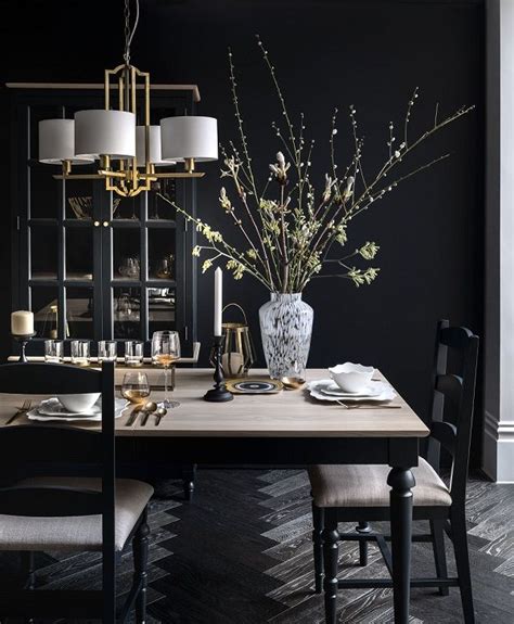 Current Trends - Dark and Dramatic and How to Work It | Luxury dining room, Dark dining room ...