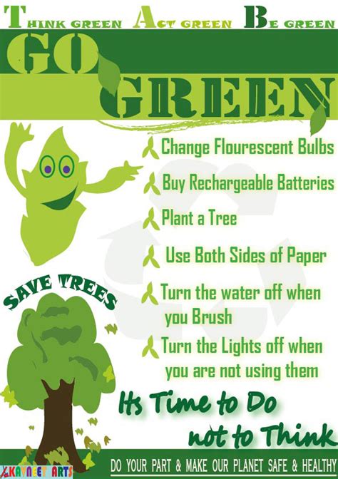 Kavneet Arts: Go Green Poster created by Kavneet Arts