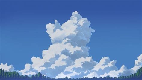 Anime Cloud Background