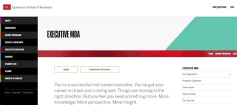 Boston University, Questrom School of Business, Executive MBA in 2024 ...