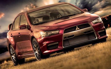 Red Mitsubishi Lancer Evolution wallpaper - Car wallpapers - #49316