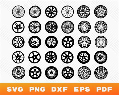 Wheel SVG, Tire Svg, Car Wheel Png, Tires Clipart, Alloy Wheels Cut ...