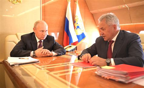 Working meeting with Defence Minister Sergei Shoigu • President of Russia