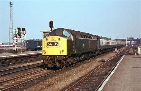 BR Class 40 No. 380 on up passenger train, Doncaster | Train, Diesel locomotive, British rail