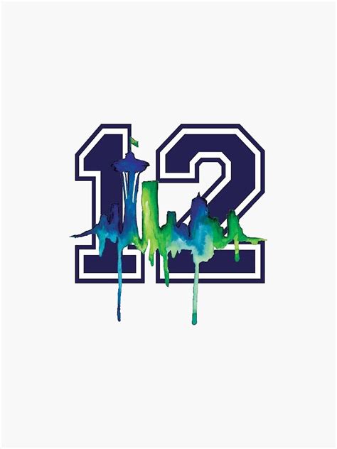 "Seattle Seahawks 12th Man" Sticker for Sale by mandarinolive | Redbubble