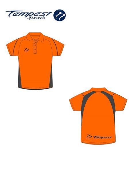 Hockey Umpire Style Men's Orange Black Shirt - tempestshop.com