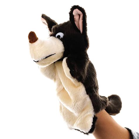 2019 hot New Style Plush Toys Hand Puppet Big Bad Wolf Animal Modeling Doll Parent child ...