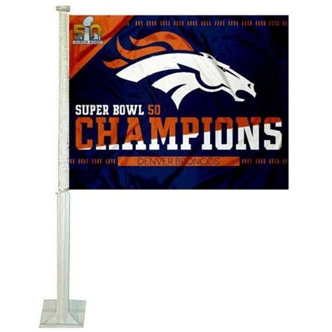 Denver Broncos Car Flag 30x45cm with 50cm plastic pole | Denver broncos, Broncos, Car flags